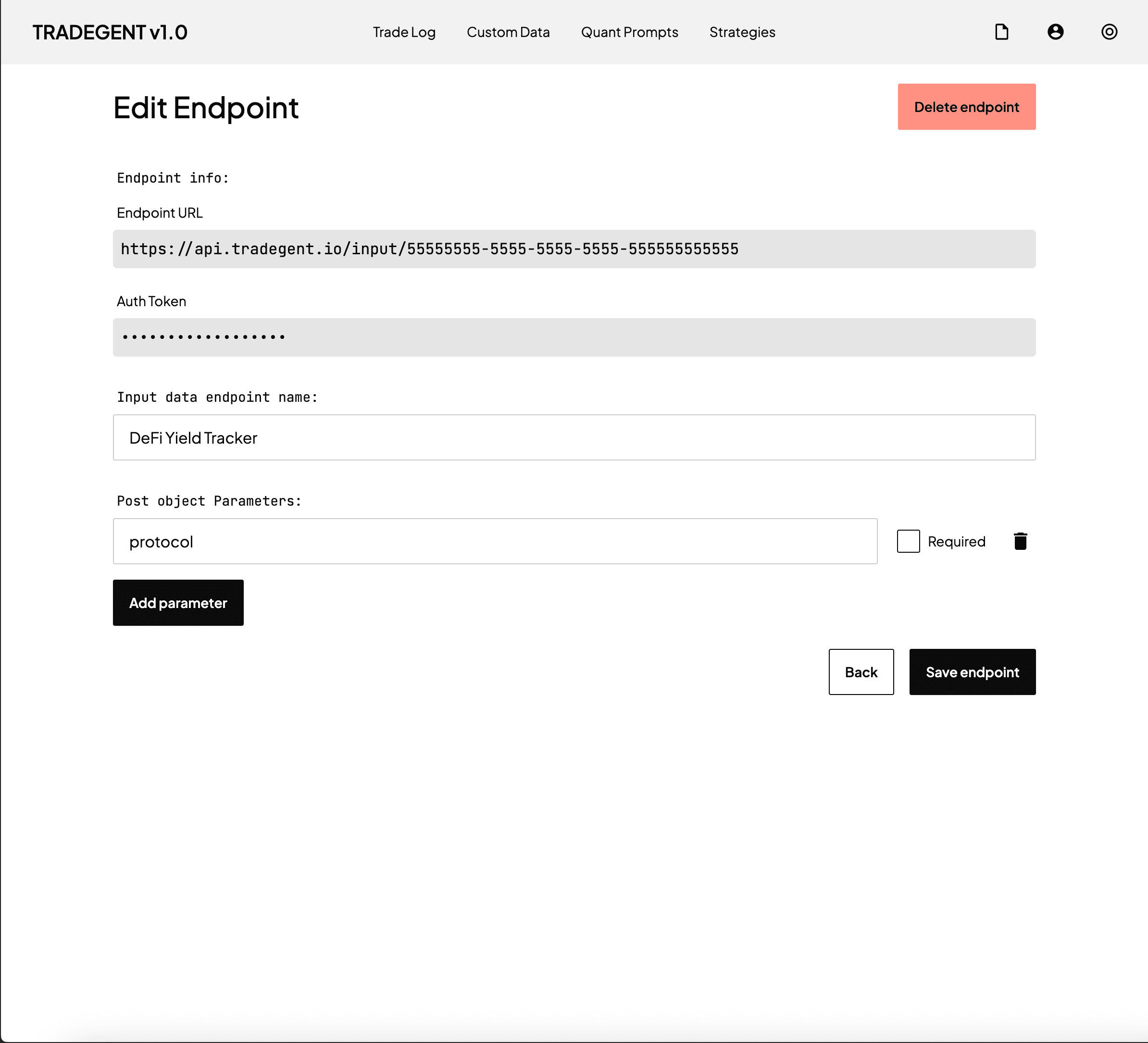 Endpoint Configuration Interface